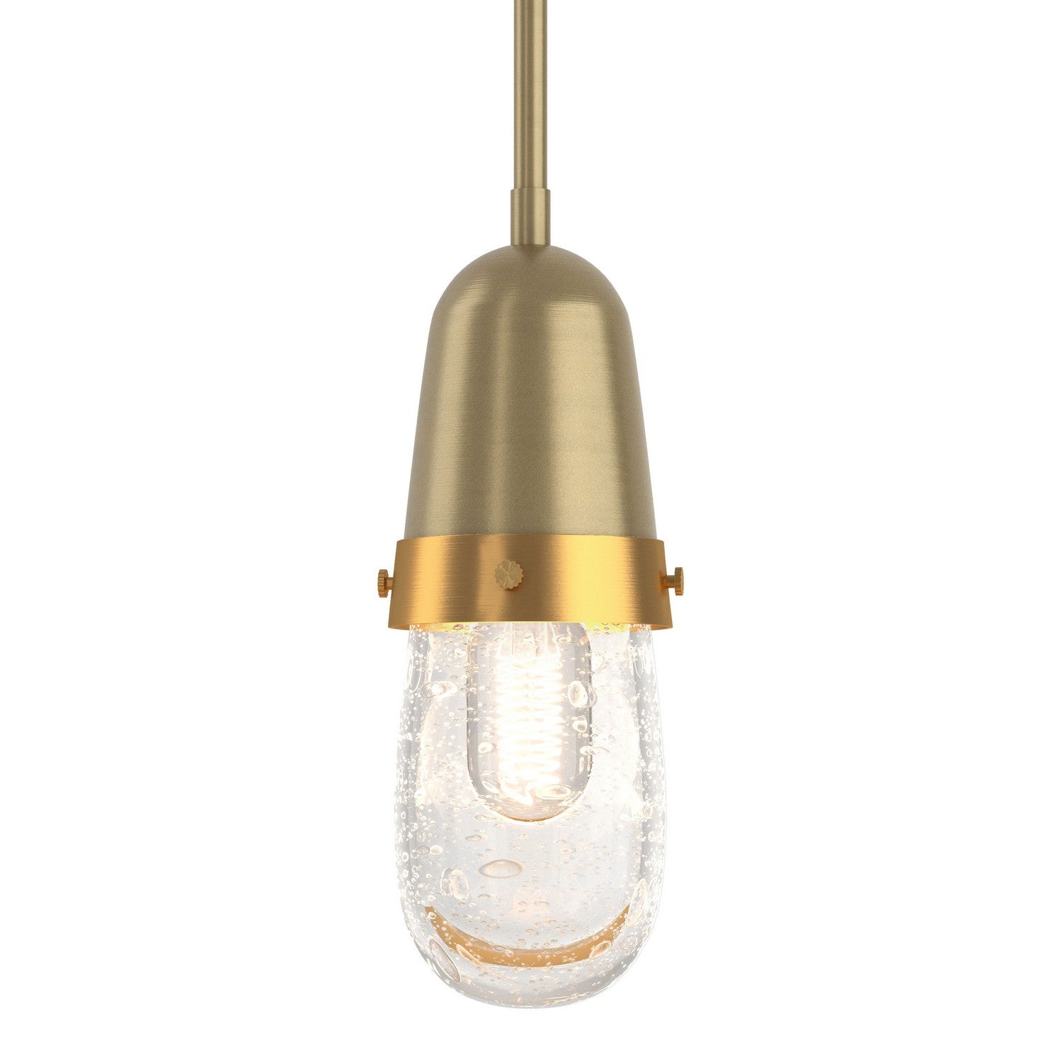 Hubbardton Forge - 187000-SKT-MULT-84-BR-YG0512 - One Light Mini Pendant - Fizz - Soft Gold