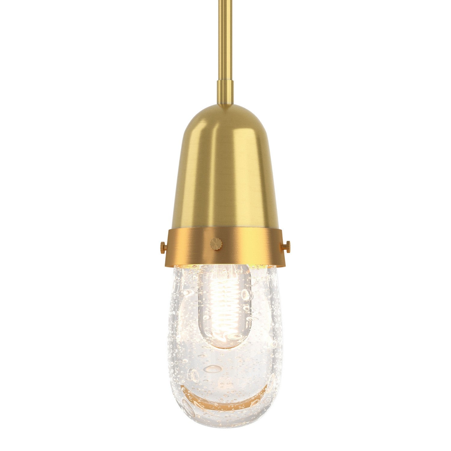 Hubbardton Forge - 187000-SKT-MULT-86-BR-YG0512 - One Light Mini Pendant - Fizz - Modern Brass