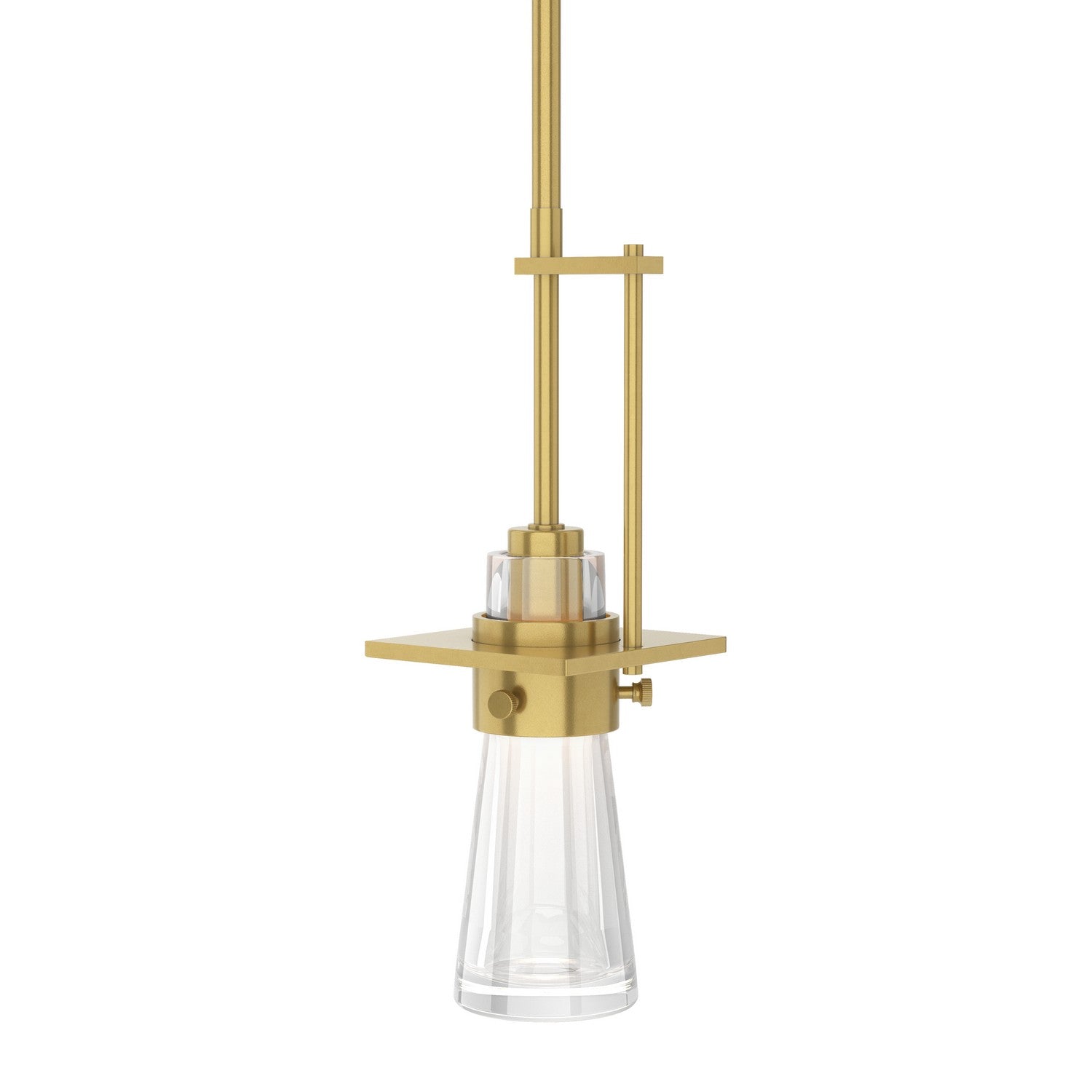 Hubbardton Forge - 187150-SKT-MULT-86-ZM0349 - One Light Mini Pendant - Erlenmeyer - Modern Brass