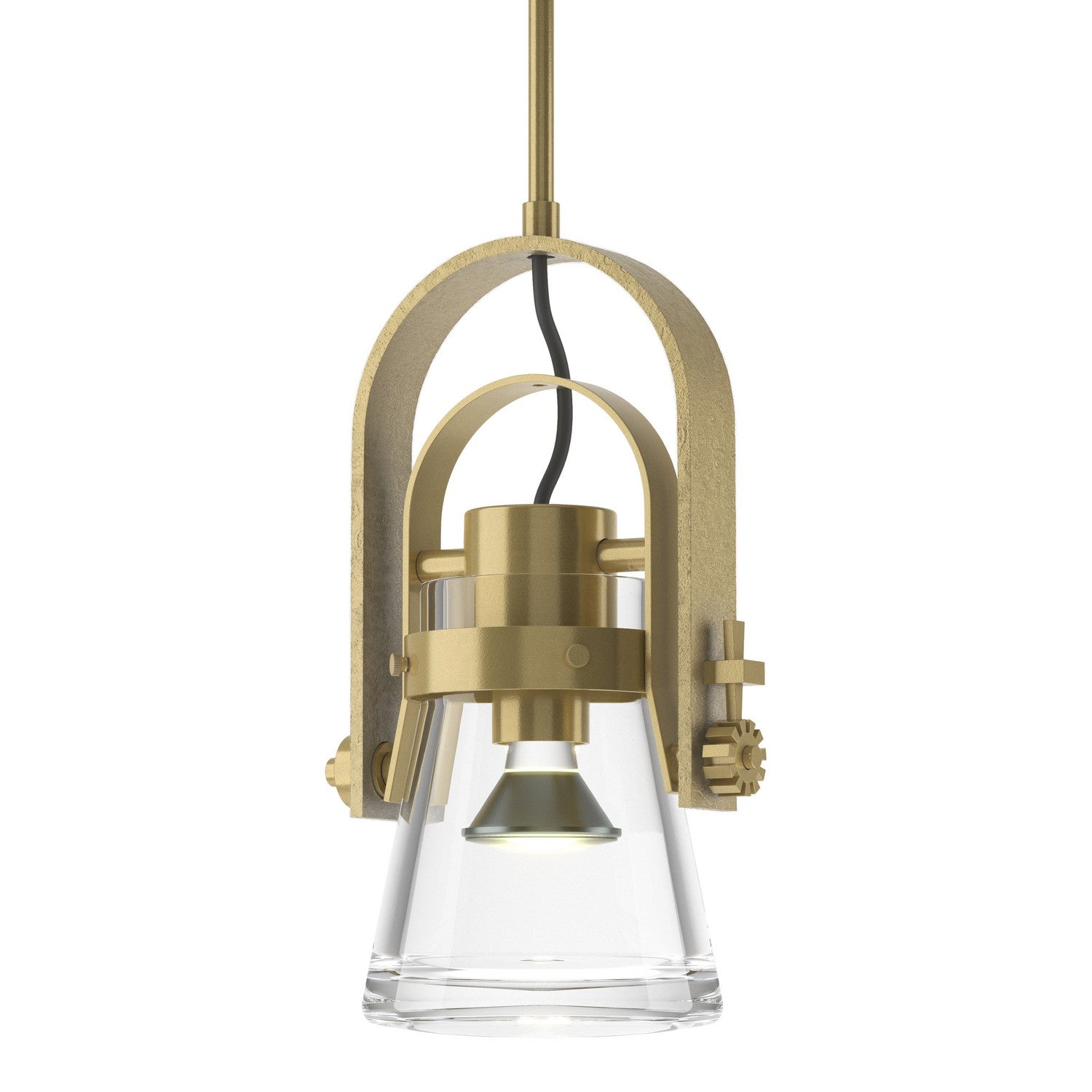 Hubbardton Forge - 187200-SKT-MULT-86-ZM0467 - One Light Mini Pendant - Erlenmeyer - Modern Brass