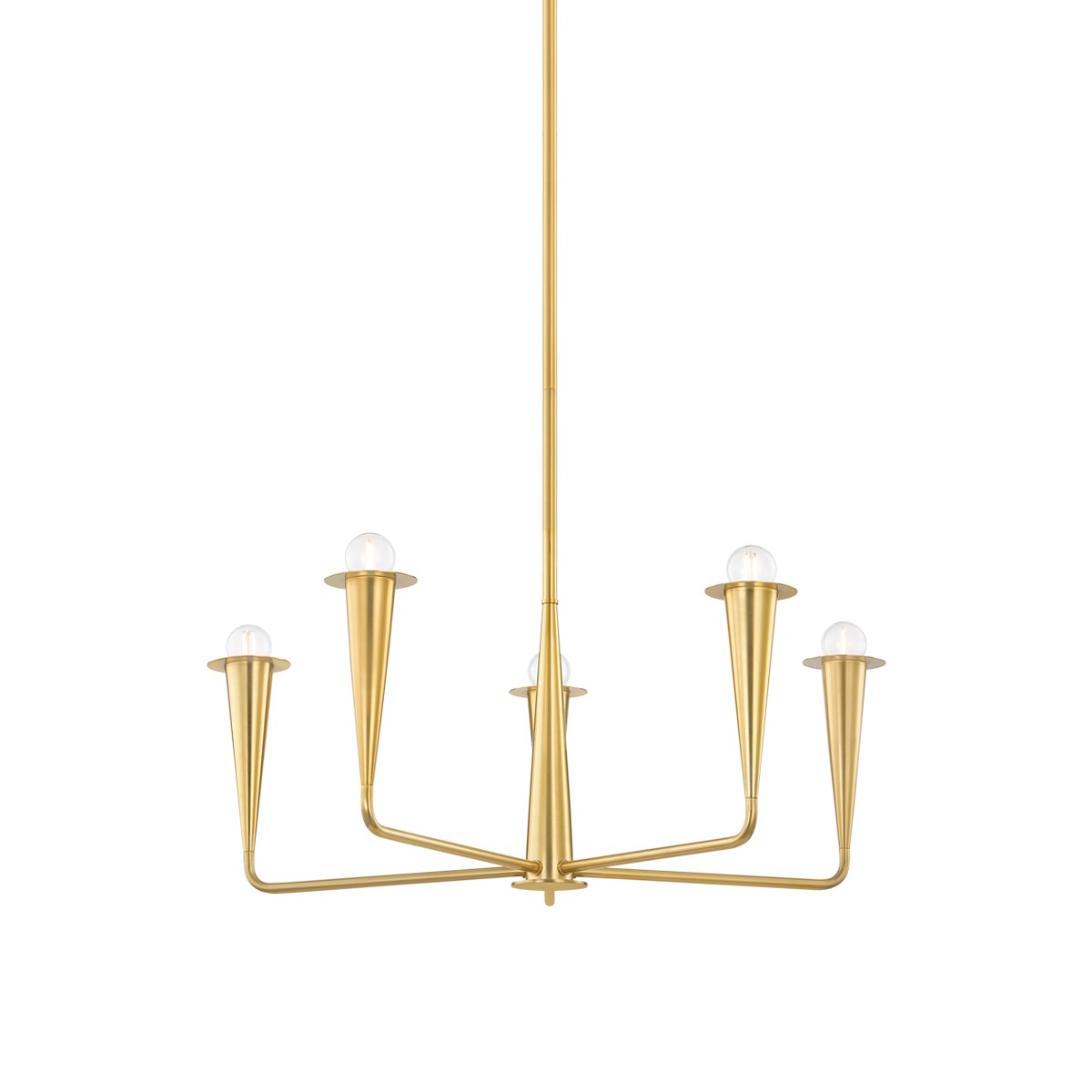 Mitzi - H791805-AGB - Five Light Chandelier - Danna - Aged Brass