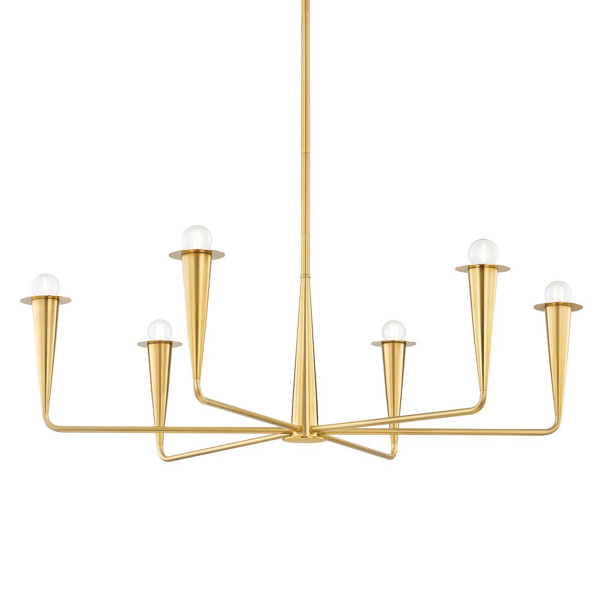 Mitzi - H791806-AGB - Six Light Chandelier - Danna - Aged Brass