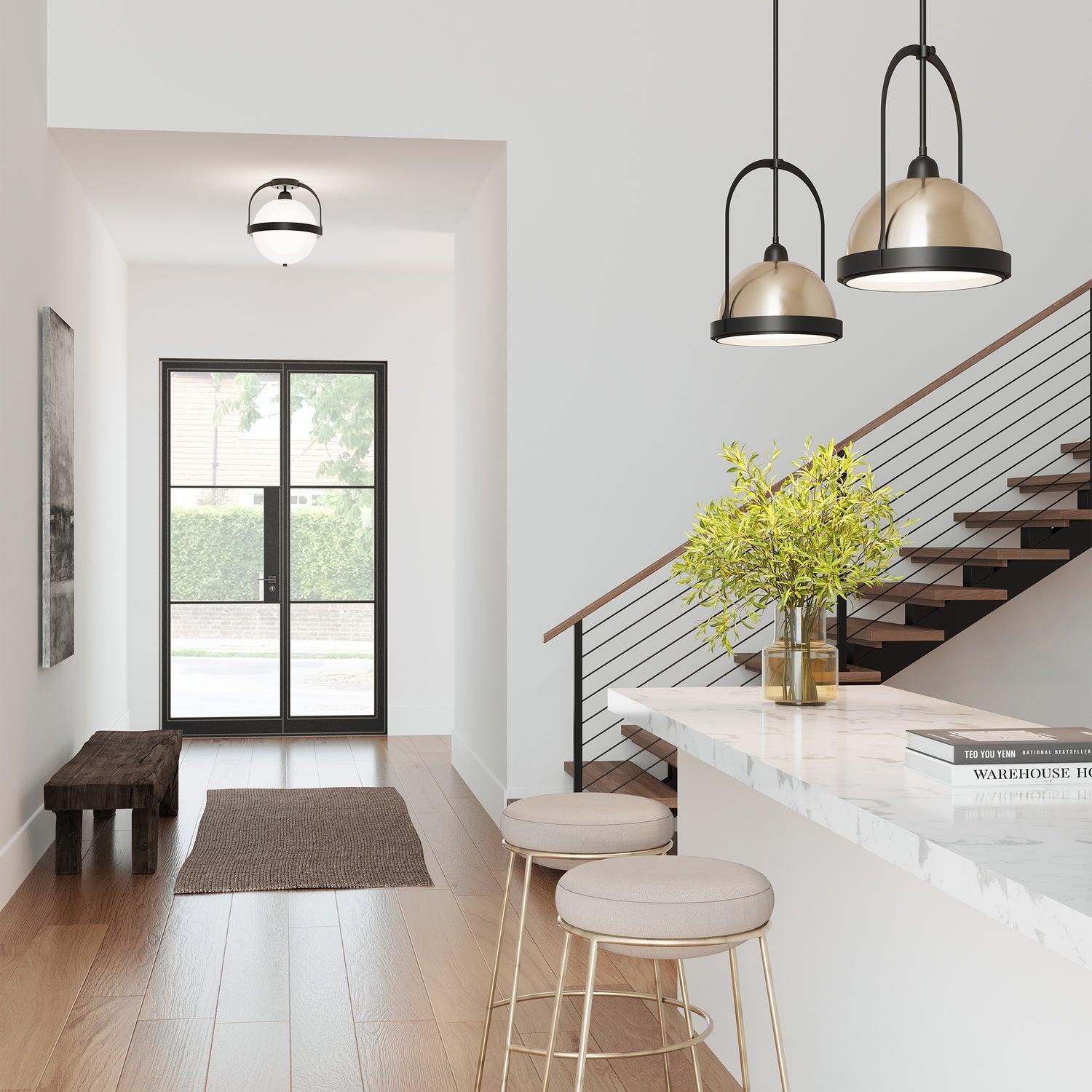 Hubbardton Forge - 187462-SKT-MULT-10-84 - Atlas Small Pendant - Atlas - Black