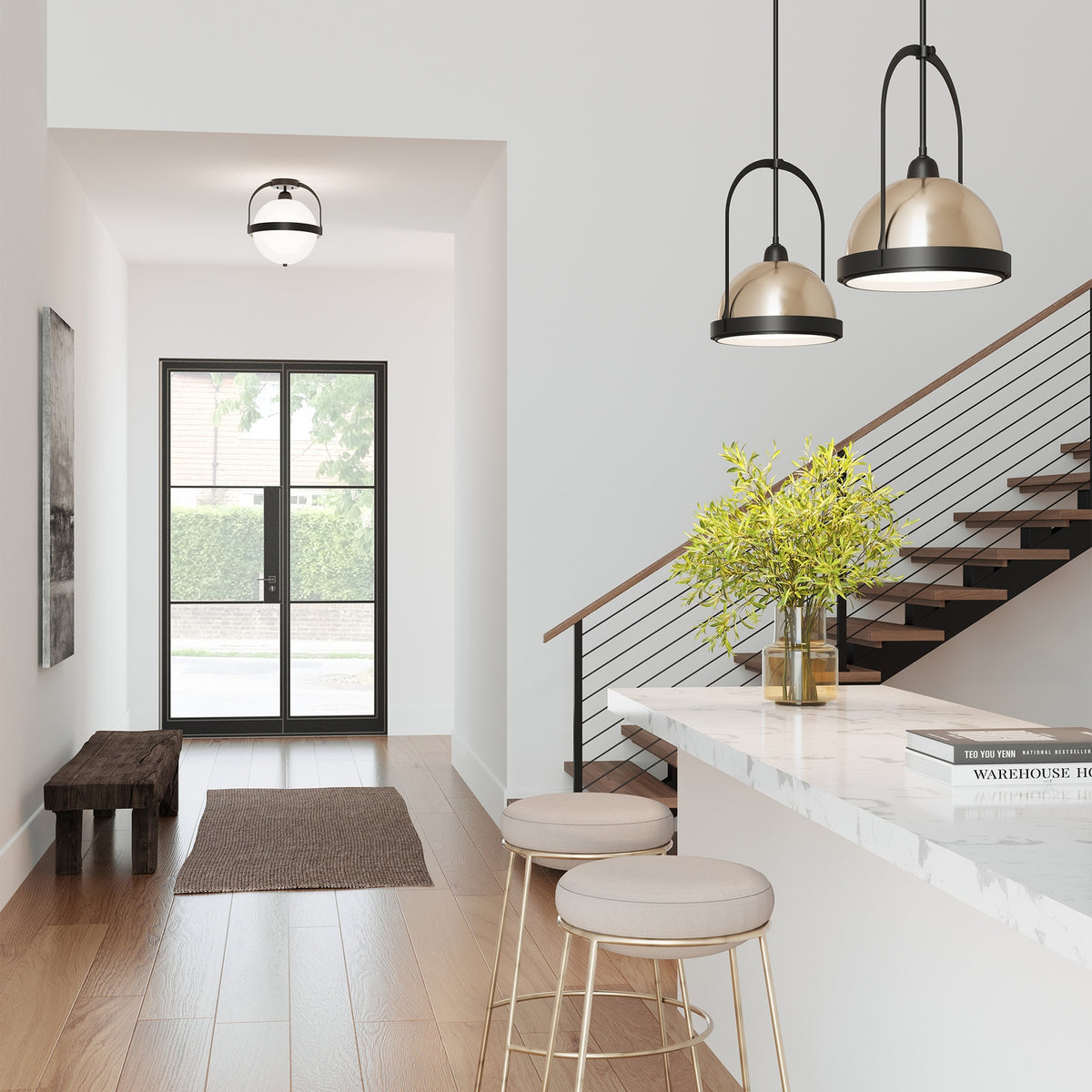 Hubbardton Forge - 187462-SKT-MULT-10-84 - Atlas Small Pendant - Atlas - Black