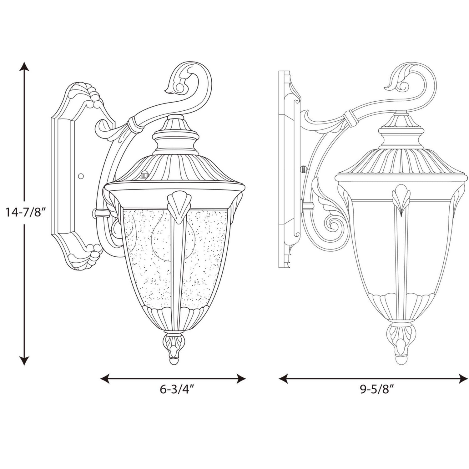 Progress Lighting - P5820-31 - One Light Wall Lantern - Meridian - Textured Black