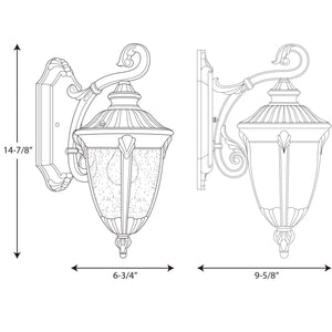 Progress Lighting - P5820-31 - One Light Wall Lantern - Meridian - Textured Black