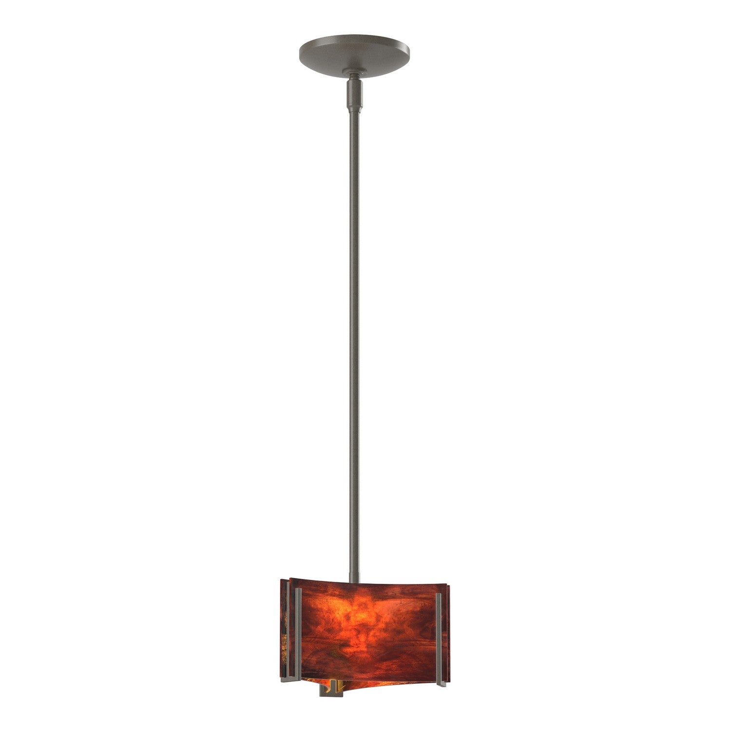 Hubbardton Forge - 188100-SKT-MULT-07-ZB0156 - One Light Mini Pendant - Exos Glass - Dark Smoke