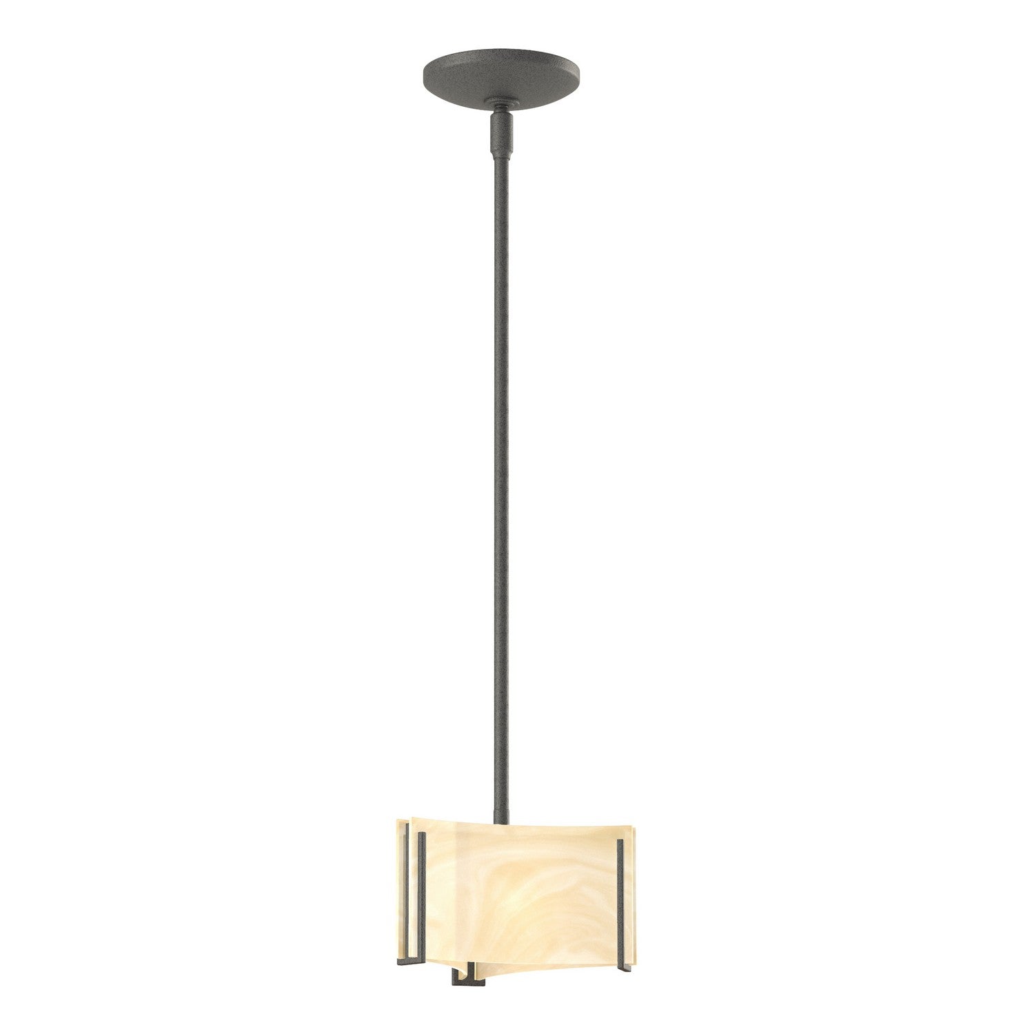 Hubbardton Forge - 188100-SKT-MULT-20-AA0156 - Exos Delta Mini Pendant - Exos Glass - Natural Iron