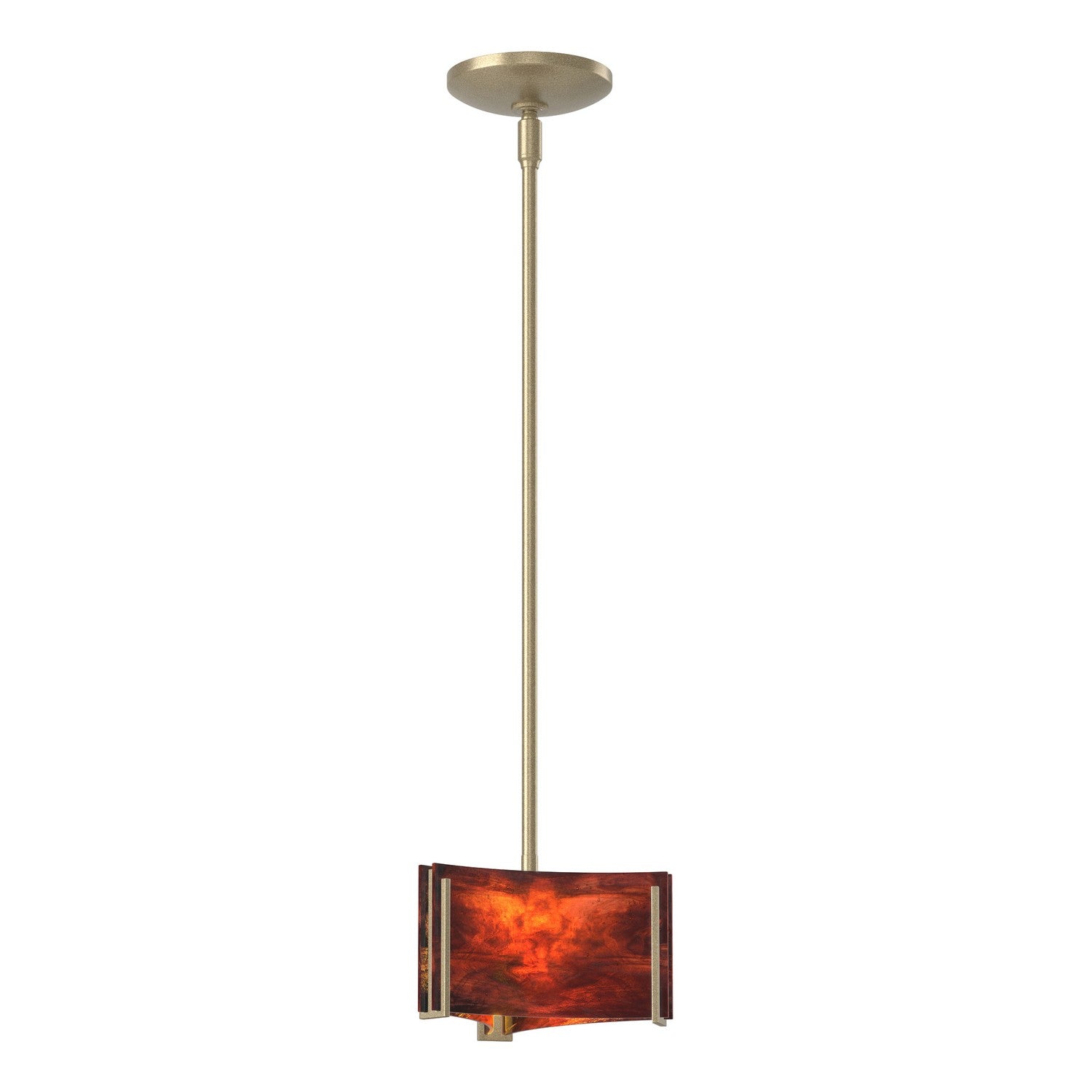 Hubbardton Forge - 188100-SKT-MULT-84-ZB0156 - Exos Delta Mini Pendant - Exos Glass - Soft Gold
