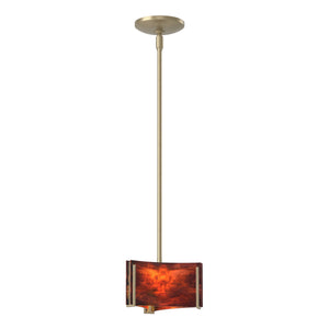 Hubbardton Forge - 188100-SKT-MULT-84-ZB0156 - One Light Mini Pendant - Exos Glass - Soft Gold