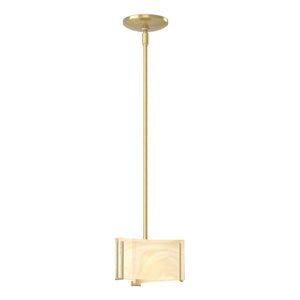Hubbardton Forge - 188100-SKT-MULT-86-AA0156 - One Light Mini Pendant - Exos Glass - Modern Brass