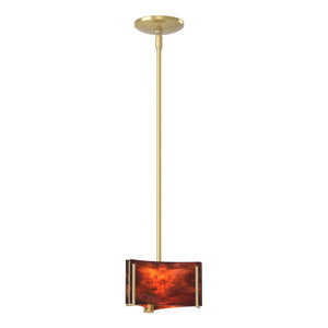 Hubbardton Forge - 188100-SKT-MULT-86-ZB0156 - One Light Mini Pendant - Exos Glass - Modern Brass
