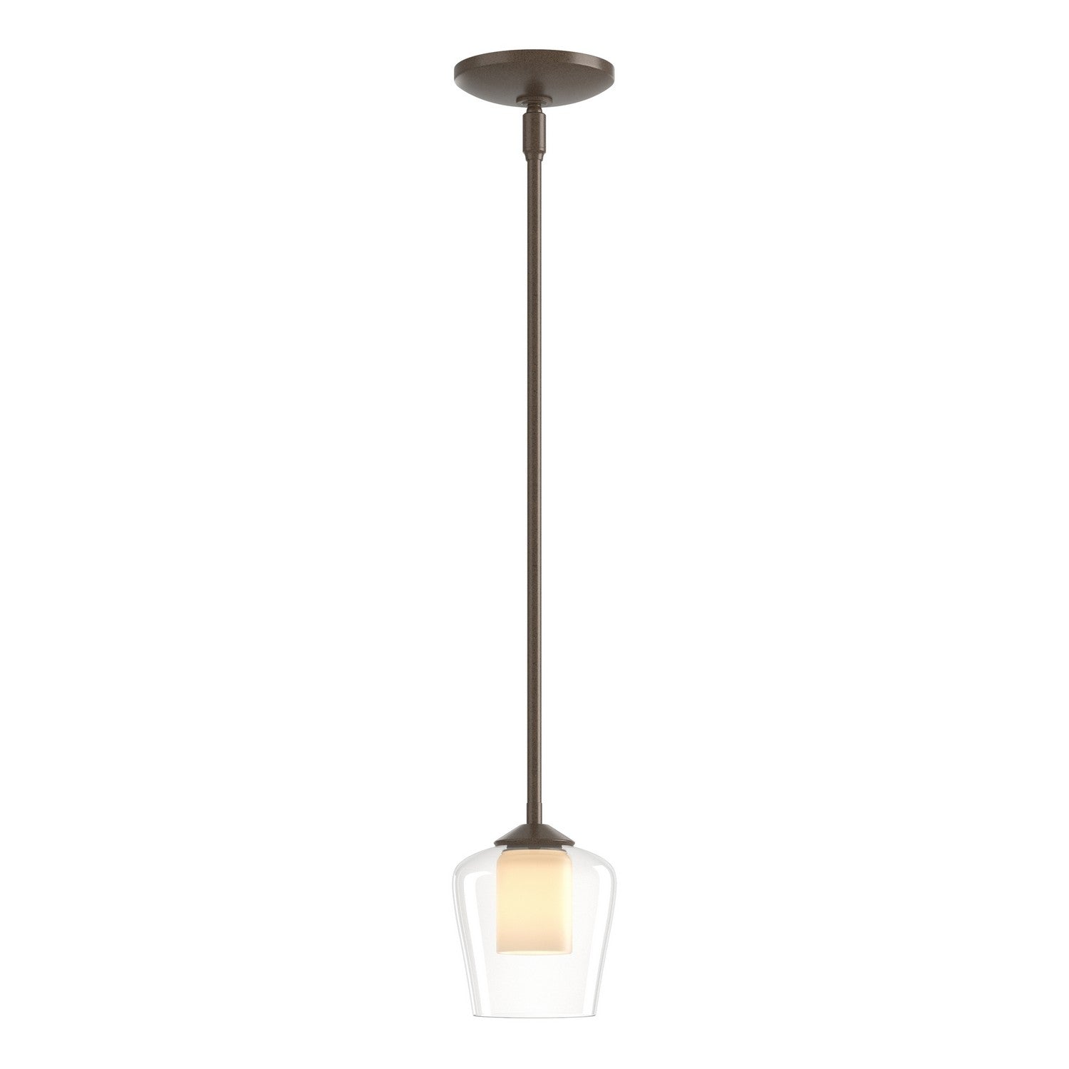 Hubbardton Forge - 188600-SKT-MULT-05-ZU0291 - One Light Mini Pendant - Simple Lines - Bronze