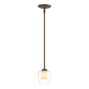 Hubbardton Forge - 188600-SKT-MULT-05-ZU0291 - One Light Mini Pendant - Simple Lines - Bronze