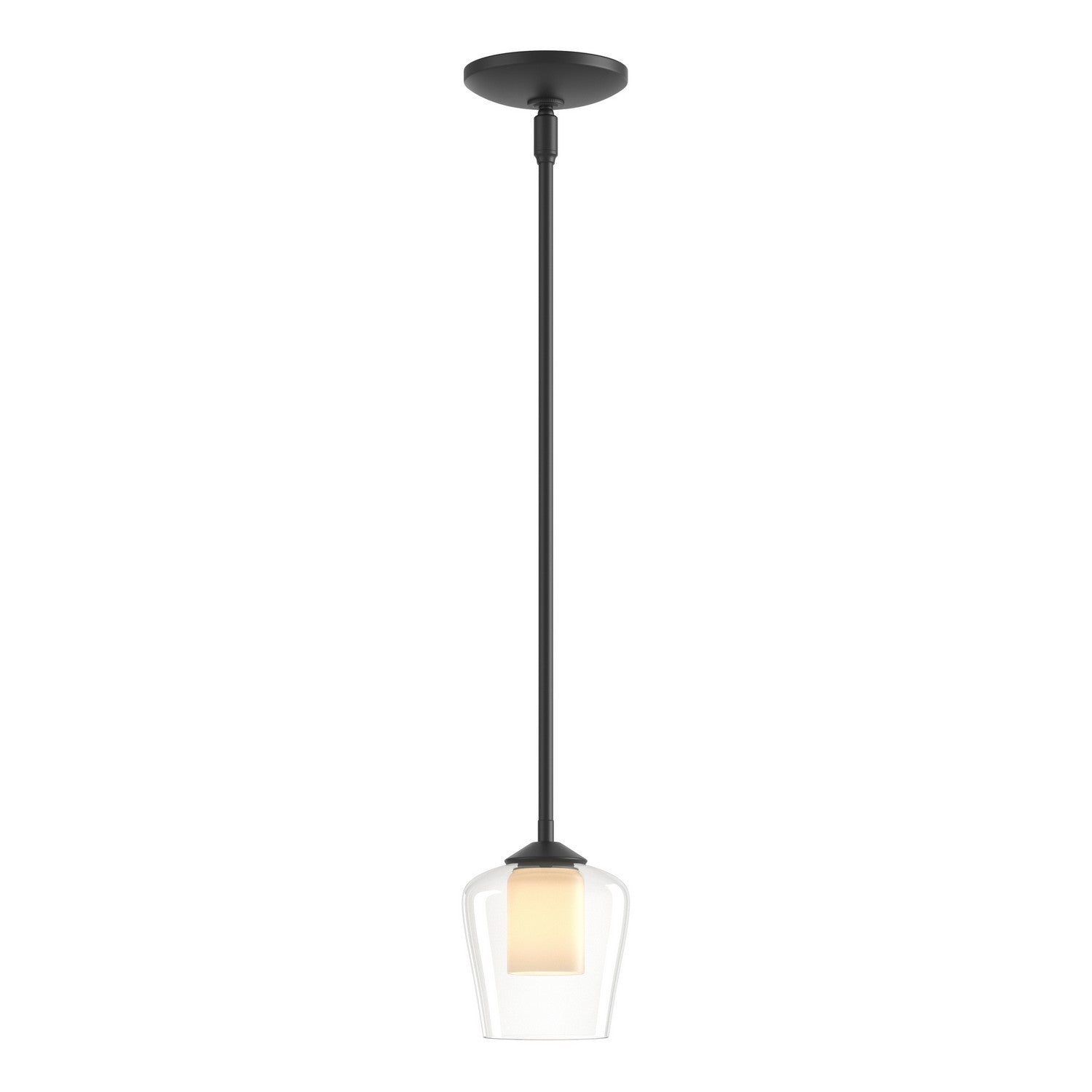 Hubbardton Forge - 188600-SKT-MULT-10-ZU0291 - One Light Mini Pendant - Simple Lines - Black