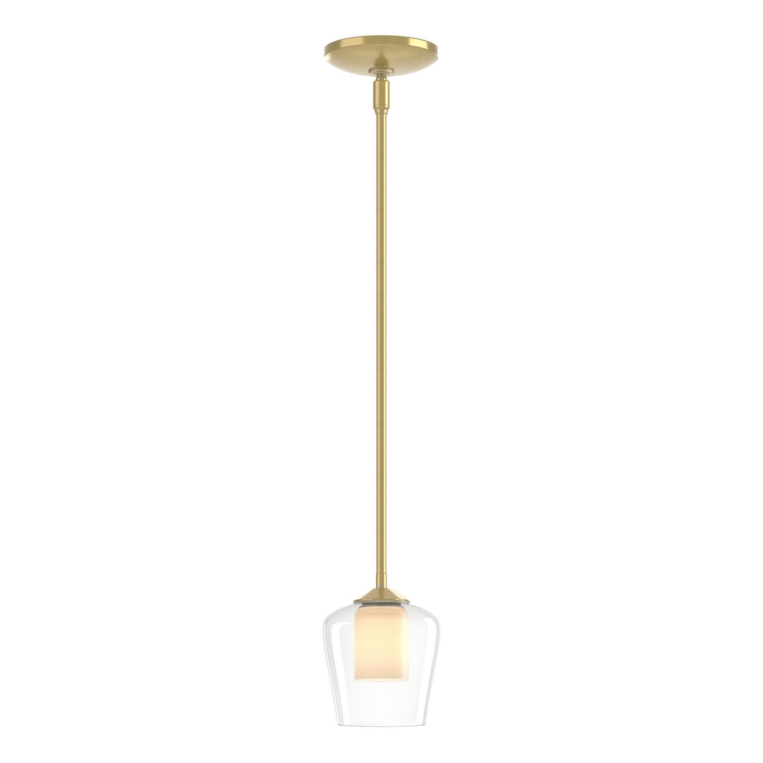 Hubbardton Forge - 188600-SKT-MULT-86-ZU0291 - One Light Mini Pendant - Simple Lines - Modern Brass