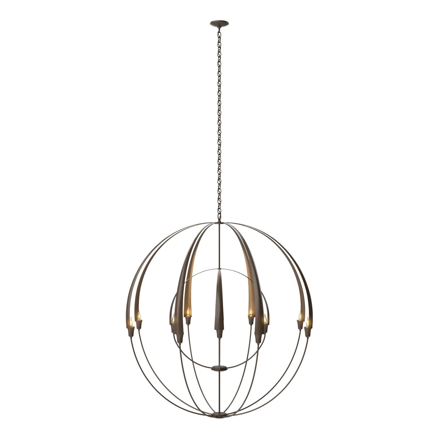 Hubbardton Forge - 194248-SKT-05 - 12 Light Chandelier - Cirque - Bronze