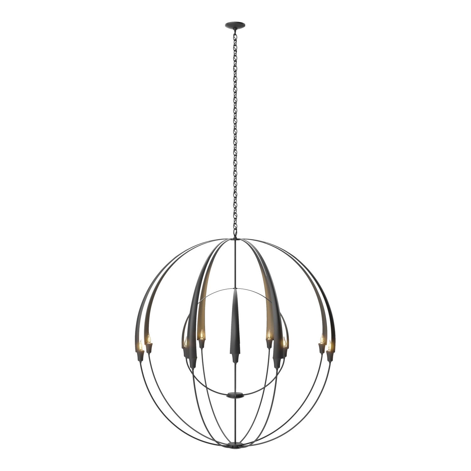 Hubbardton Forge - 194248-SKT-10 - 12 Light Chandelier - Cirque - Black