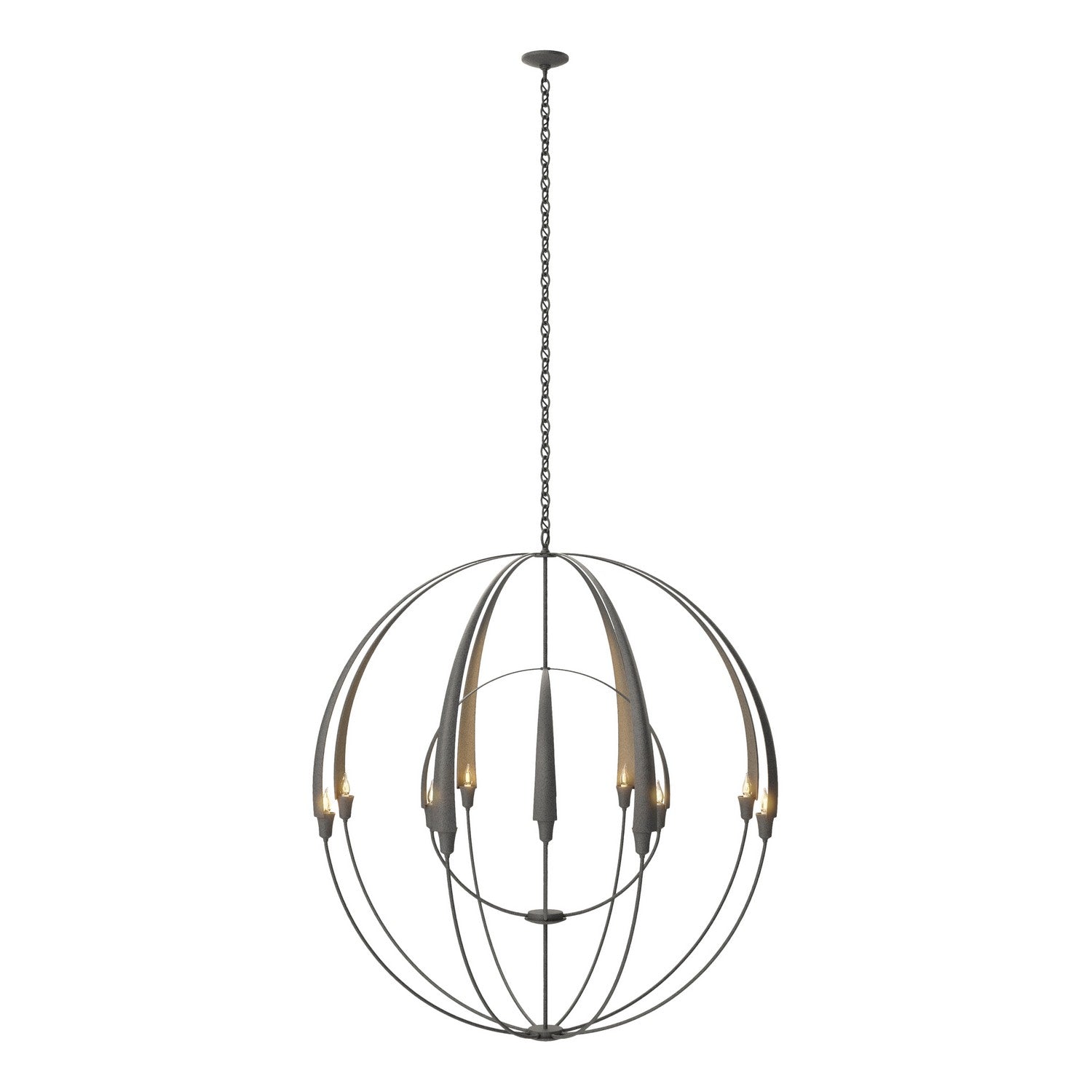 Hubbardton Forge - 194248-SKT-20 - 12 Light Chandelier - Cirque - Natural Iron