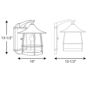 Progress Lighting - P5764-86 - One Light Wall Lantern - Prairie - Burnished Chestnut