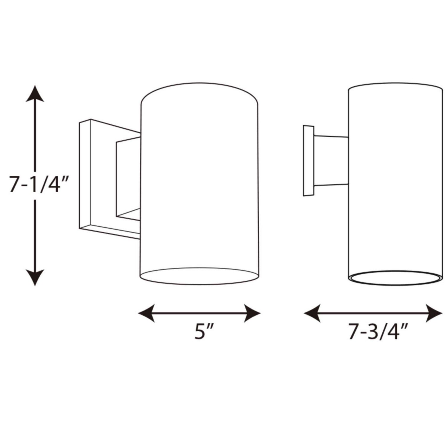 Progress Lighting - P5712-30 - One Light Outdoor Wall Lantern - Cylinder - White