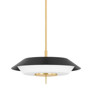 Hudson Valley - 4304-AGB/SBK - Four Light Pendant - Westport - Aged Brass/Soft Black