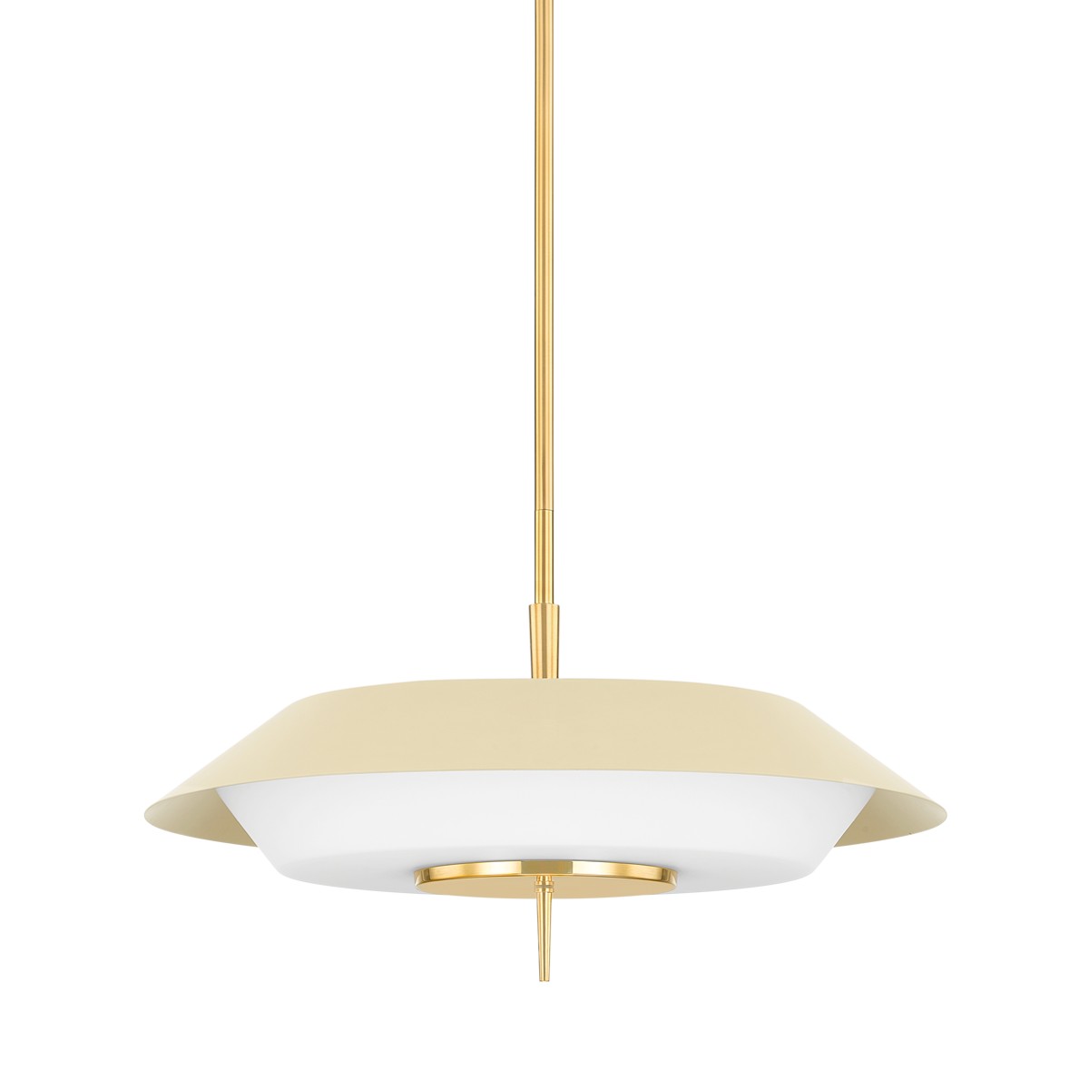 Hudson Valley - 4304-AGB/SSD - Four Light Pendant - Westport - Aged Brass/ Soft Sand