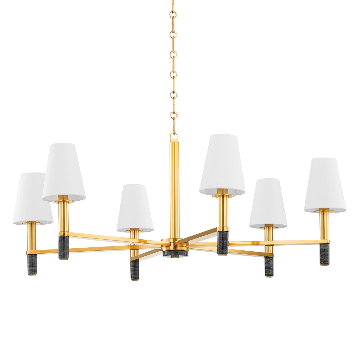 Hudson Valley - 5640-AGB - Six Light Chandelier - Montreal - Aged Brass