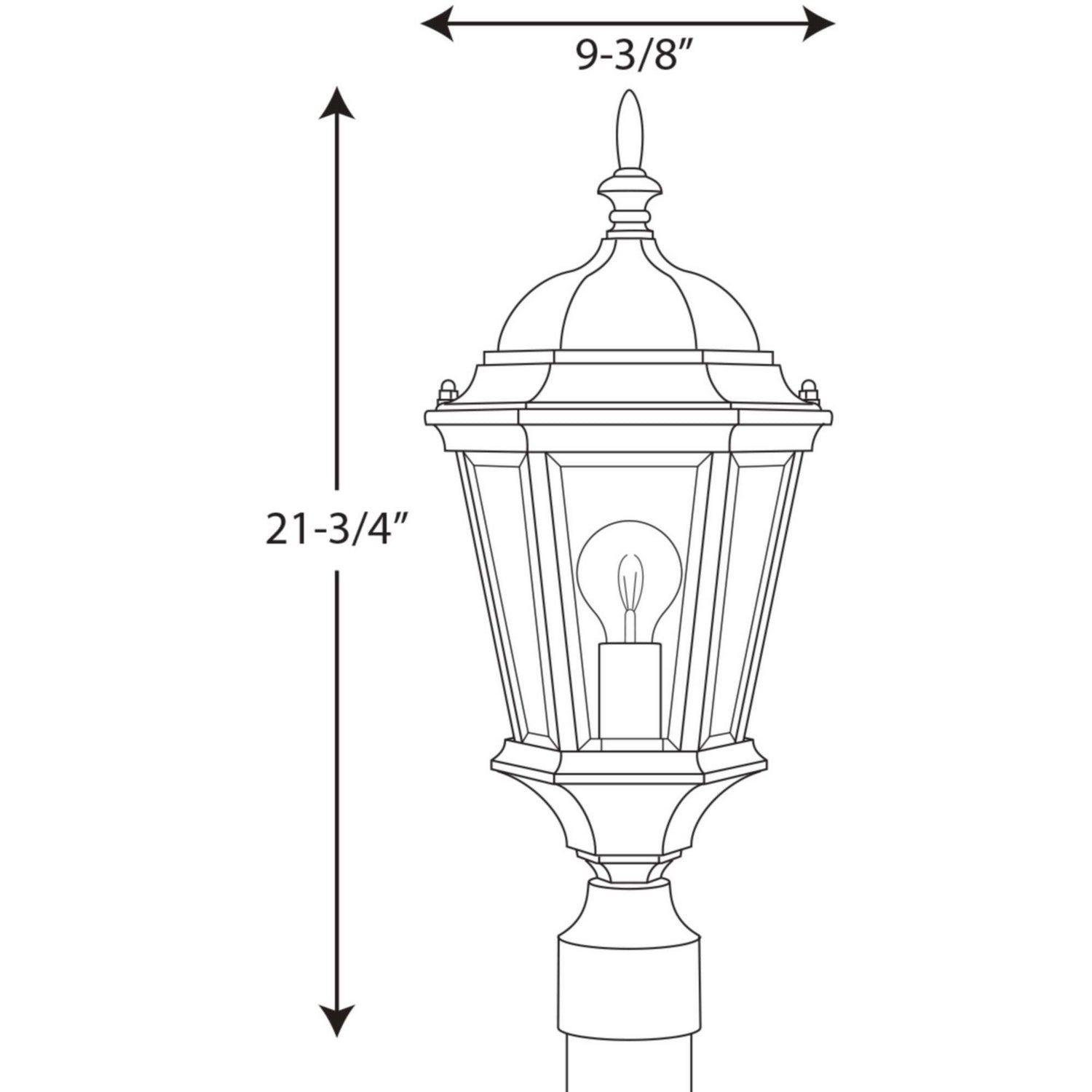 Progress Lighting - P5482-30 - One Light Post Lantern - Welbourne - Textured White