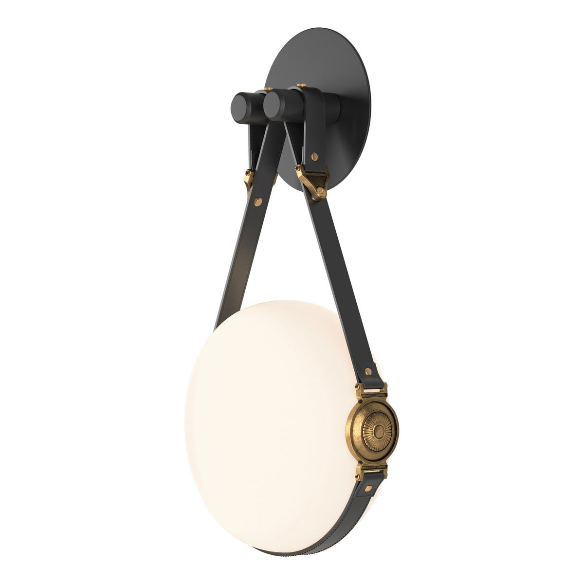 Hubbardton Forge - 201030-LED-10-27-LK-NL-GG0672 - Derby LED Sconce - Derby - Black