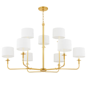 Hudson Valley - 9148-AGB - One Light Chandelier - Paramus - Aged Brass