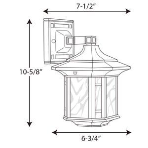 Progress Lighting - P5628-46 - One Light Wall Lantern - Arts And Crafts - Weathered Bronze