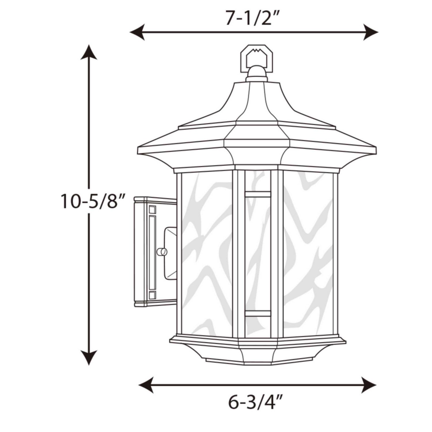 Progress Lighting - P5629-46 - One Light Wall Lantern - Arts And Crafts - Weathered Bronze