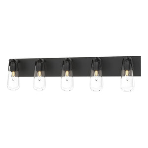 Hubbardton Forge - 201333-SKT-10-ZM0718 - Five Light Bath Sconce - Eos - Black