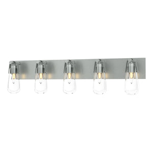 Hubbardton Forge - 201333-SKT-82-ZM0718 - Five Light Bath Sconce - Eos - Vintage Platinum