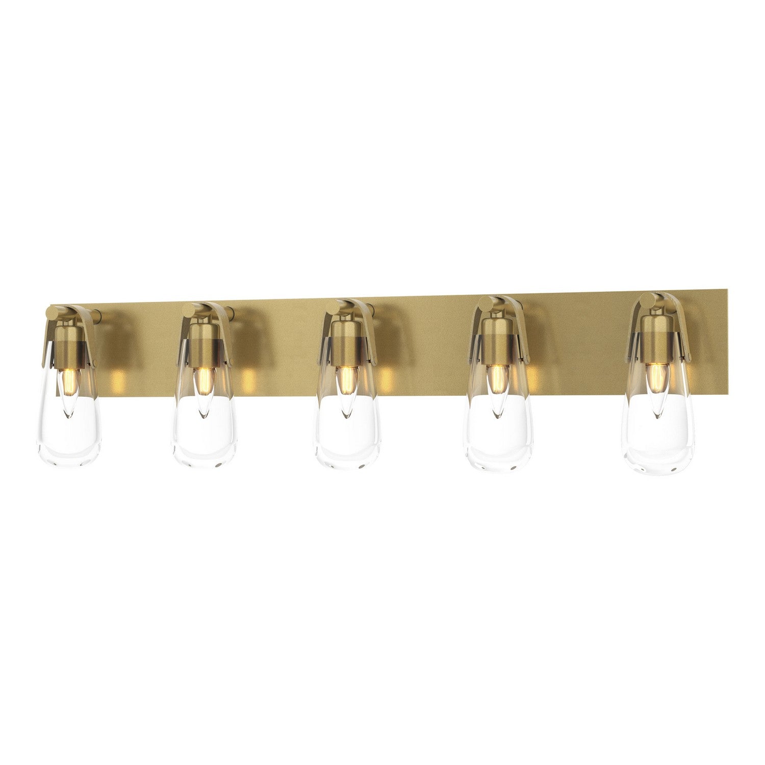 Hubbardton Forge - 201333-SKT-86-ZM0718 - Five Light Bath Sconce - Eos - Modern Brass