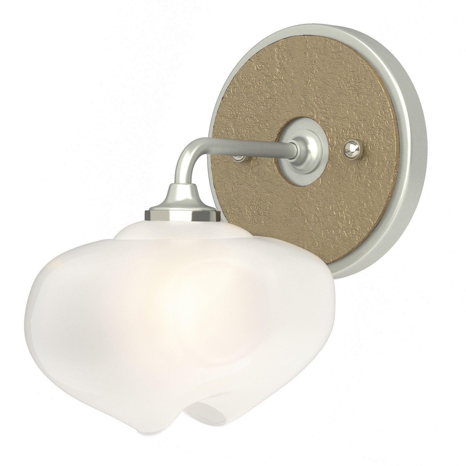 Hubbardton Forge - 201340-SKT-82-14-FD0710 - Ume 1-Light Curved Arm Bath Sconce - Ume - Vintage Platinum