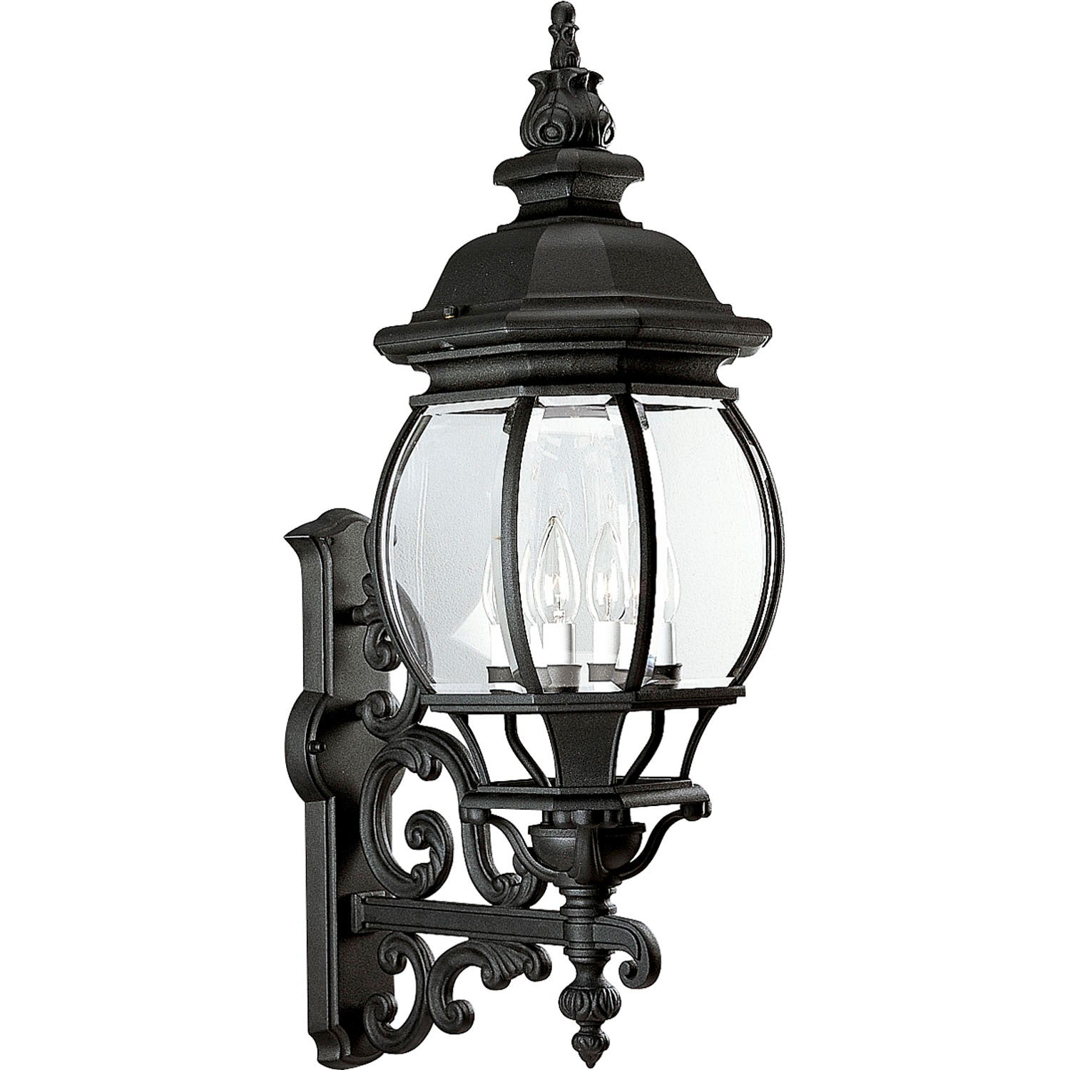 Progress Lighting - P5701-31 - Four Light Wall Lantern - Onion Lantern - Textured Black