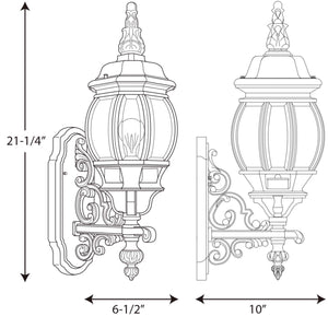 Progress Lighting - P5878-31 - One Light Wall Lantern - Onion Lantern - Textured Black