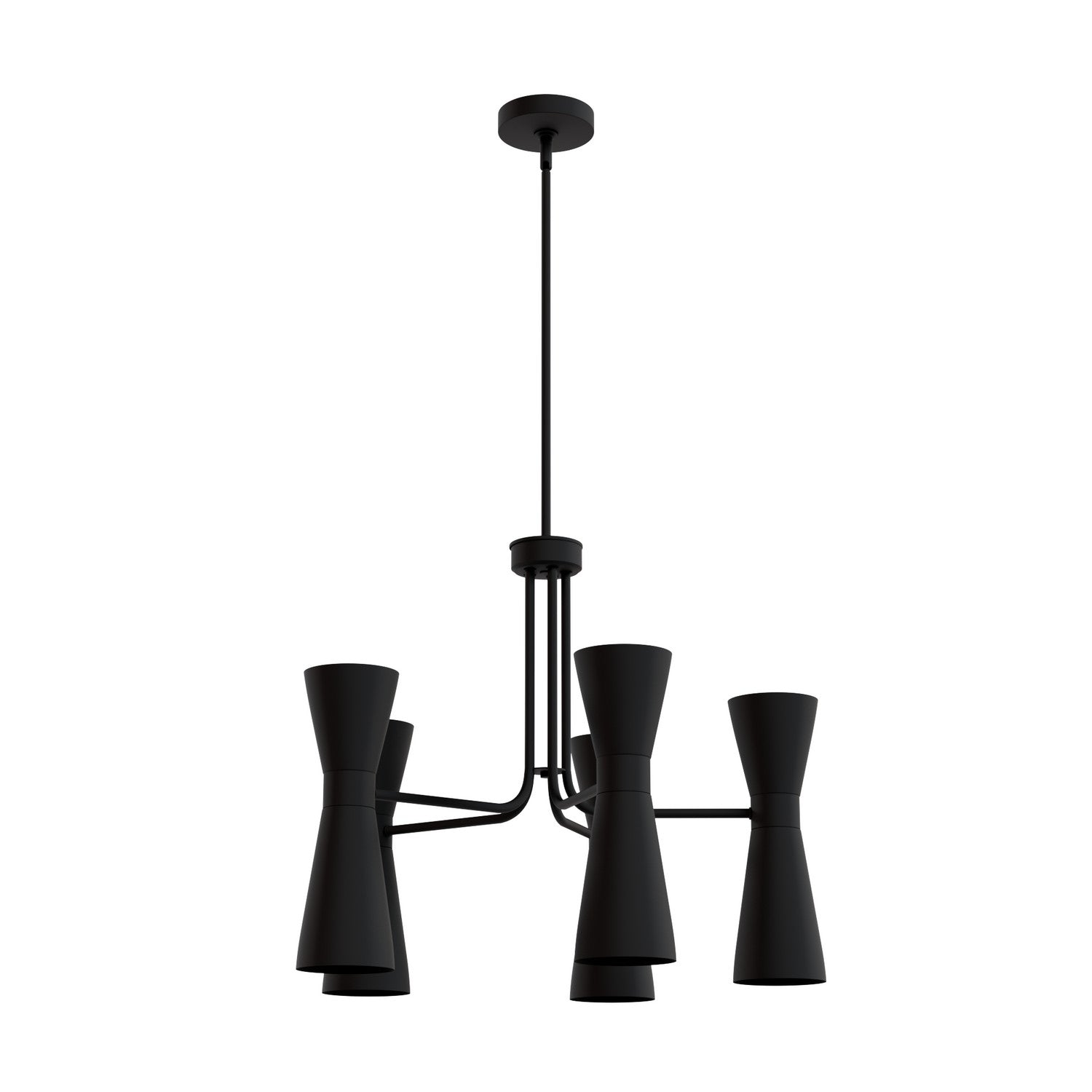 Hunter - 19896 - Ten Light Chandelier - Zola - Matte Black