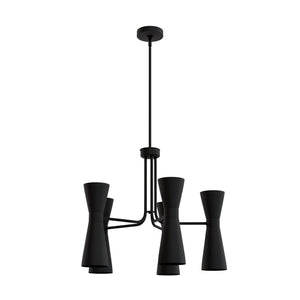 Hunter - 19896 - Ten Light Chandelier - Zola - Matte Black