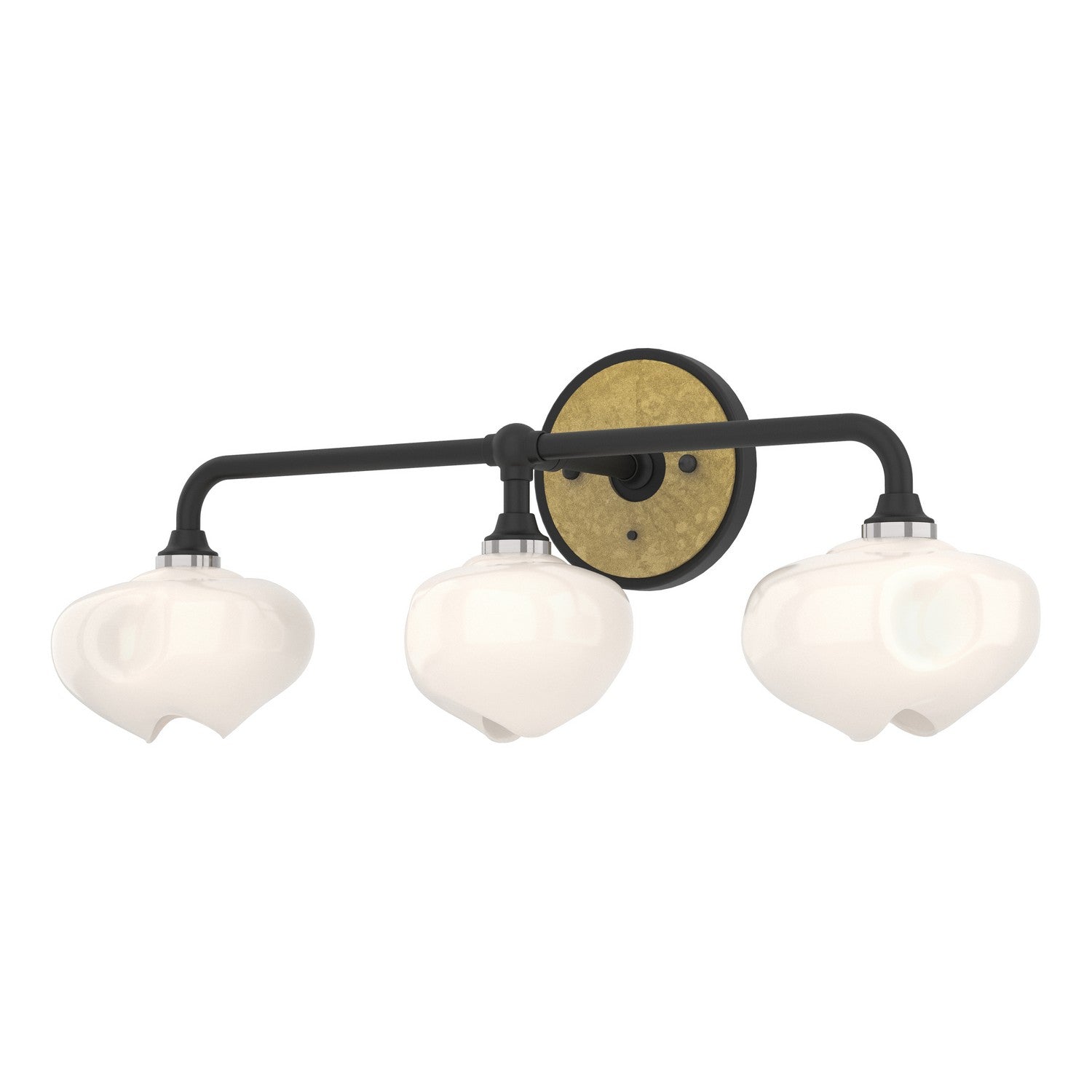Hubbardton Forge - 201342-SKT-10-86-FD0710 - Ume 3-Light Curved Arm Bath Sconce - Ume - Black