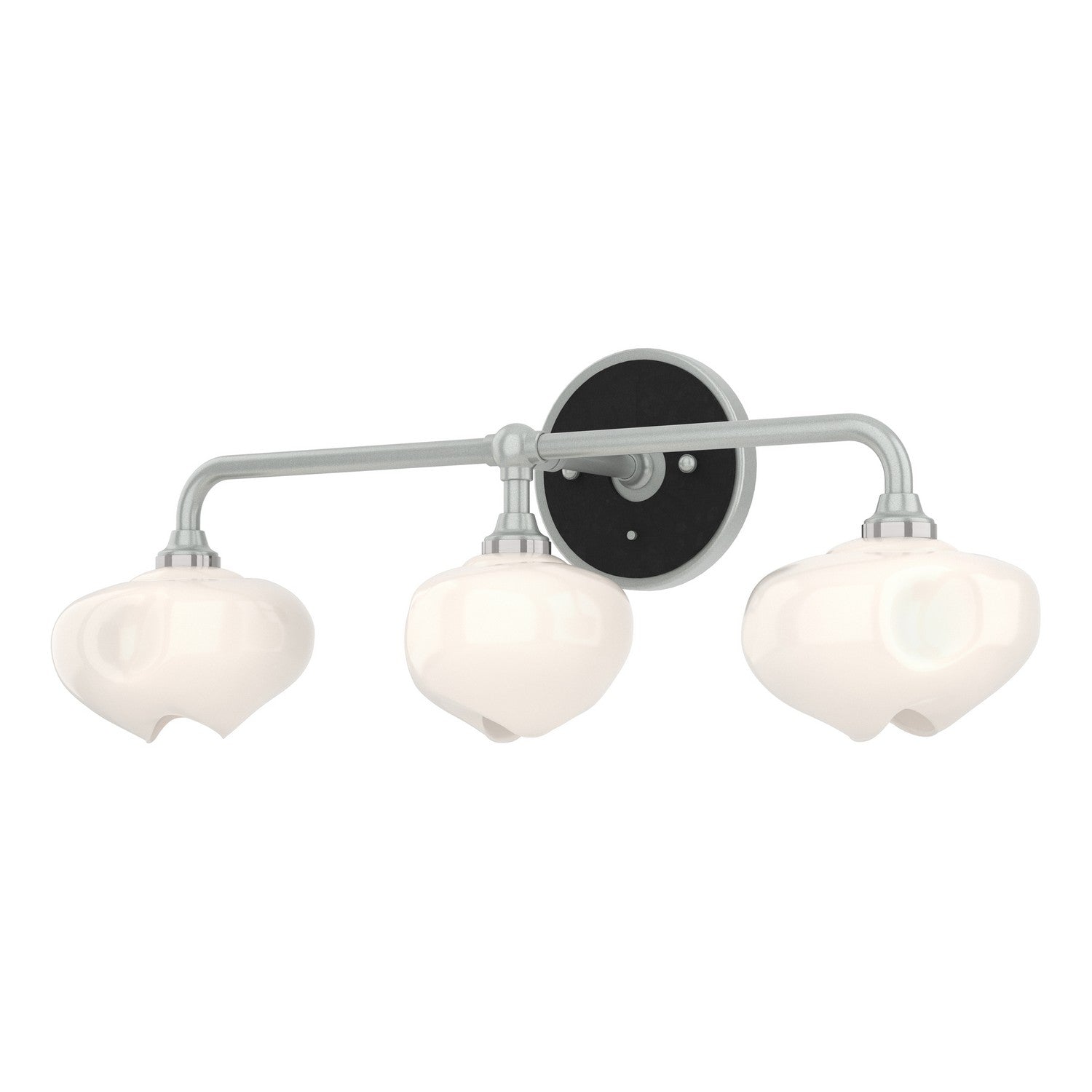 Hubbardton Forge - 201342-SKT-82-10-FD0710 - Ume 3-Light Curved Arm Bath Sconce - Ume - Vintage Platinum