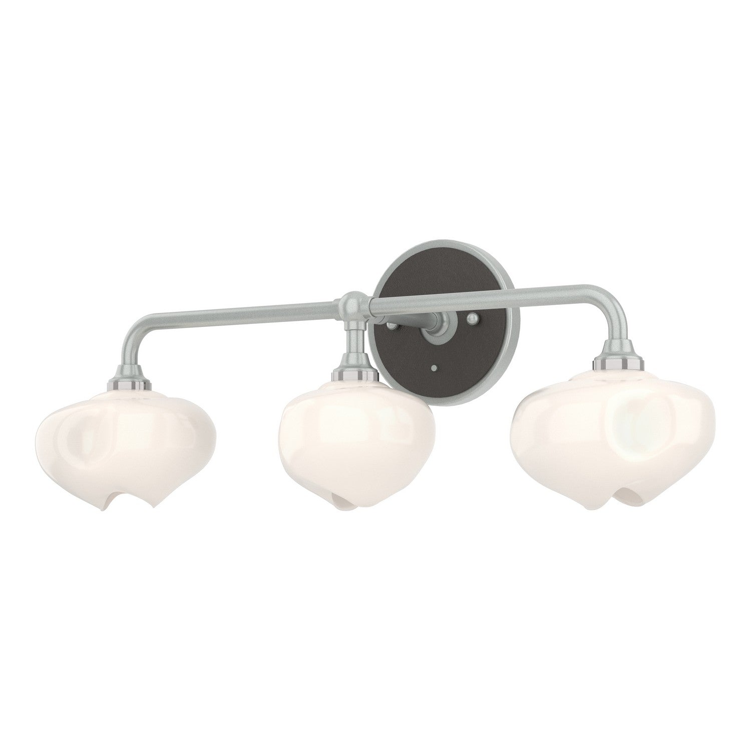 Hubbardton Forge - 201342-SKT-82-14-FD0710 - Ume 3-Light Curved Arm Bath Sconce - Ume - Vintage Platinum