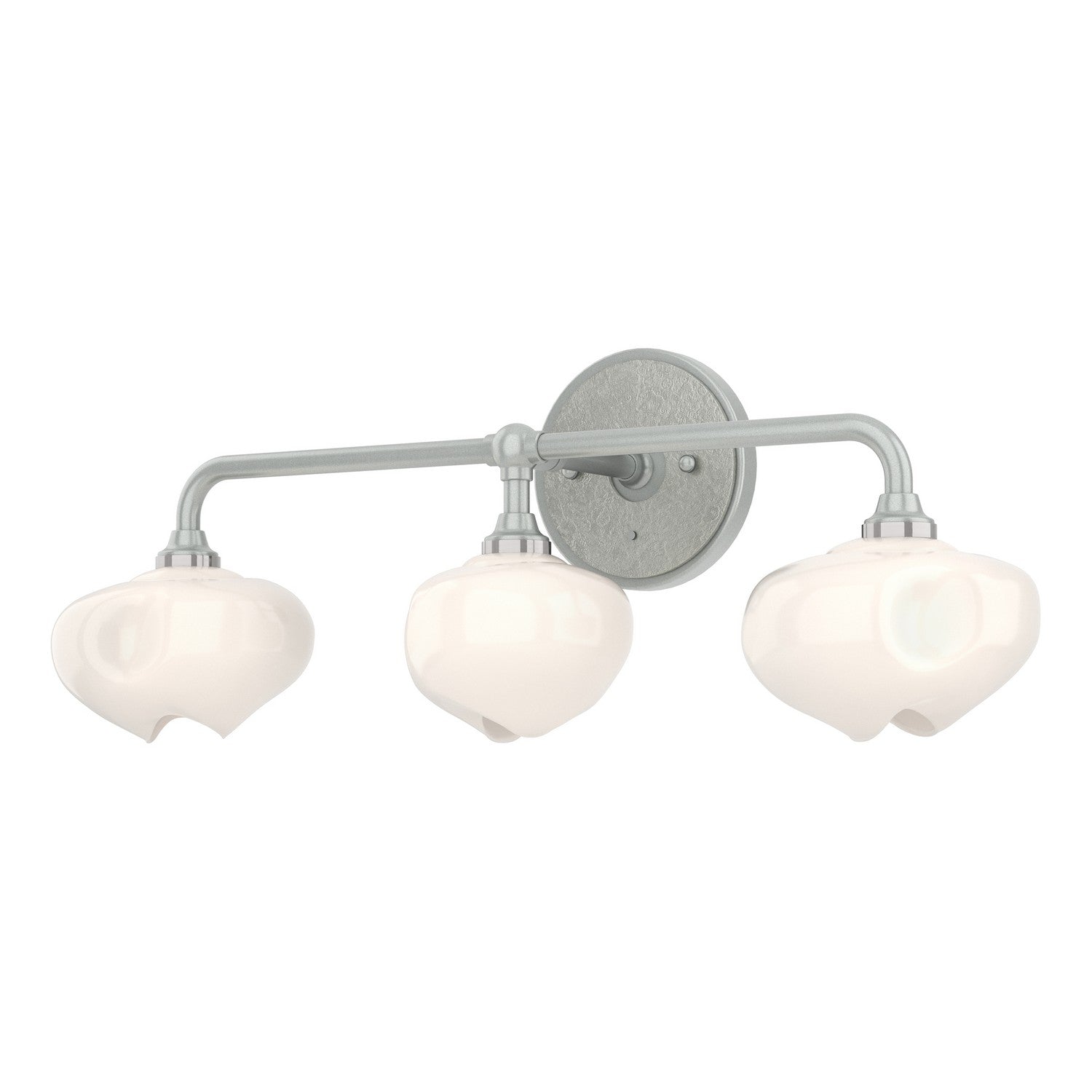 Hubbardton Forge - 201342-SKT-82-85-FD0710 - Ume 3-Light Curved Arm Bath Sconce - Ume - Vintage Platinum
