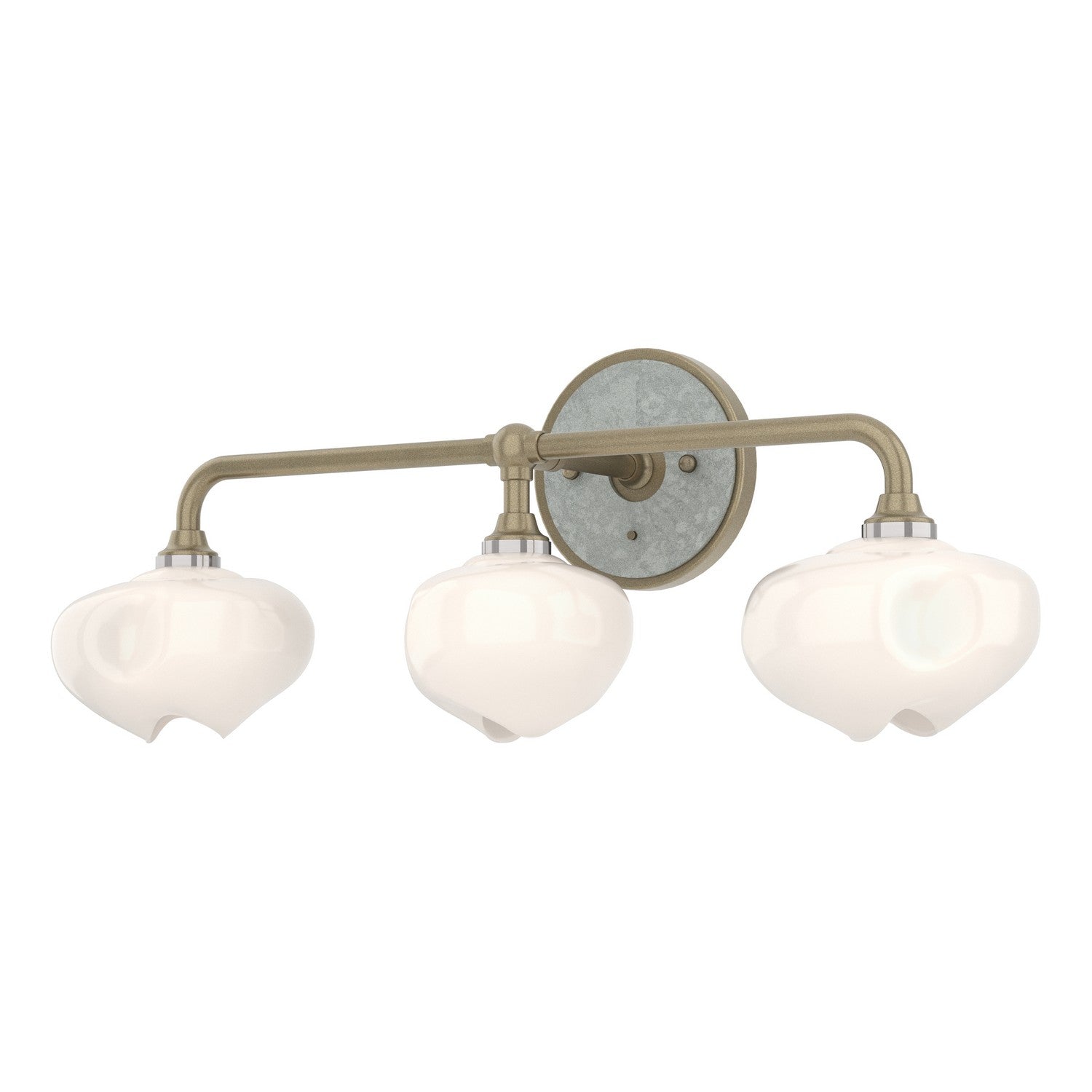 Hubbardton Forge - 201342-SKT-84-82-FD0710 - Ume 3-Light Curved Arm Bath Sconce - Ume - Soft Gold