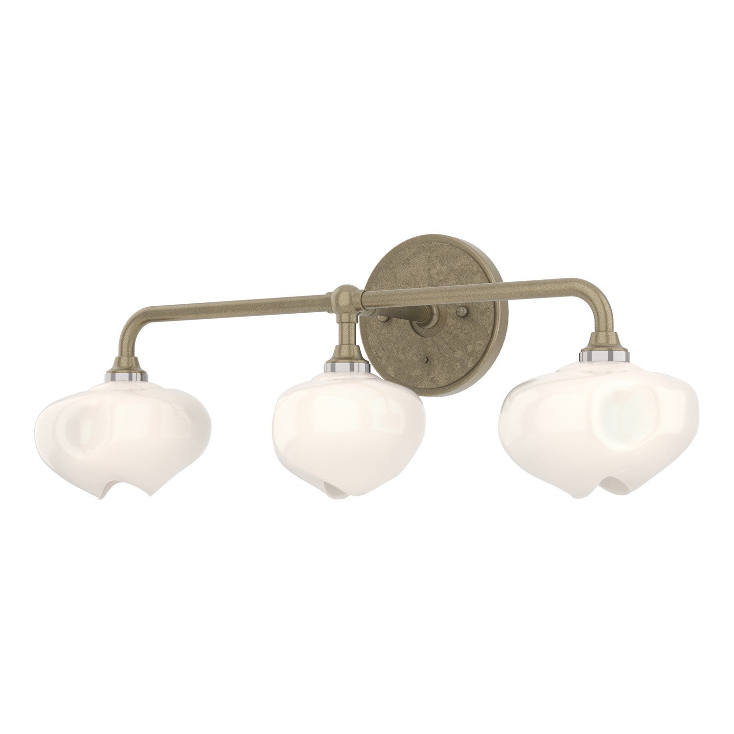Hubbardton Forge - 201342-SKT-84-84-FD0710 - Ume 3-Light Curved Arm Bath Sconce - Ume - Soft Gold