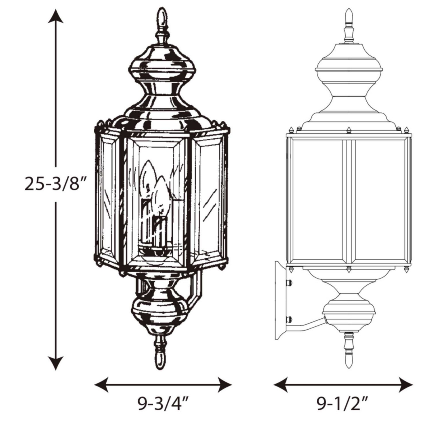 Progress Lighting - P5730-10 - Three Light Wall Lantern - BrassGUARD Lantern - Polished Brass