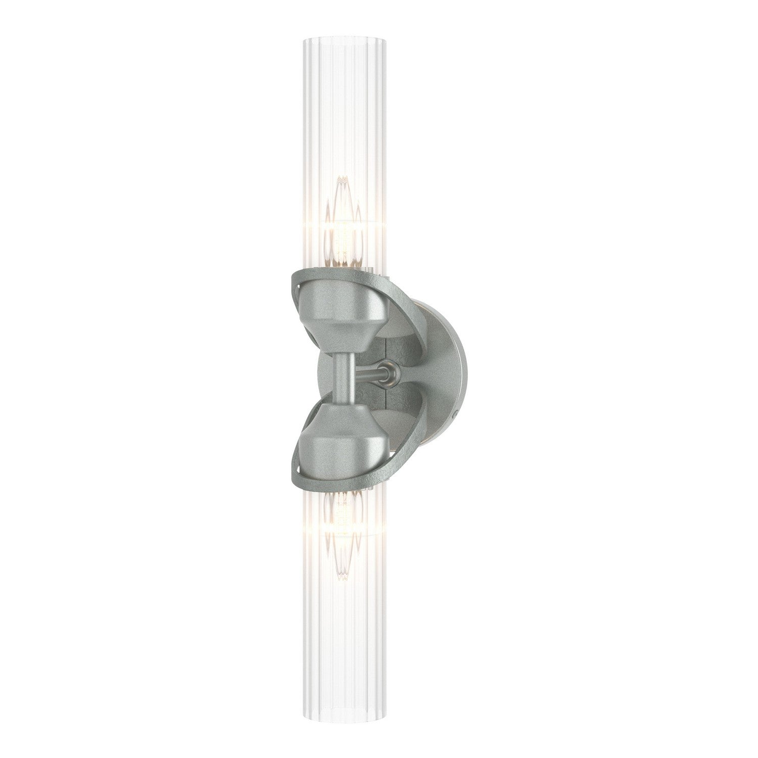 Hubbardton Forge - 201346-SKT-82-ZM0634 - Two Light Bath Sconce - Bow - Vintage Platinum