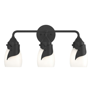 Hubbardton Forge - 201352-SKT-10-GG0330 - Three Light Bath Sconce - Lapas - Black